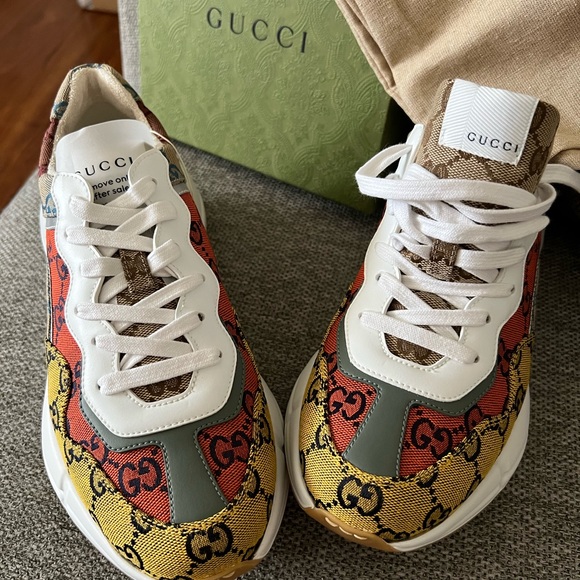 NIB Gucci Rhyton Multicolor Sneakers size 39 - Picture 4 of 12